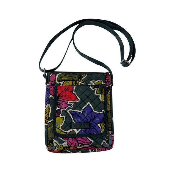 VB Mini Hipster Iconic RFID FALLING FLOWERS Crossbody - Picture 1 of 6